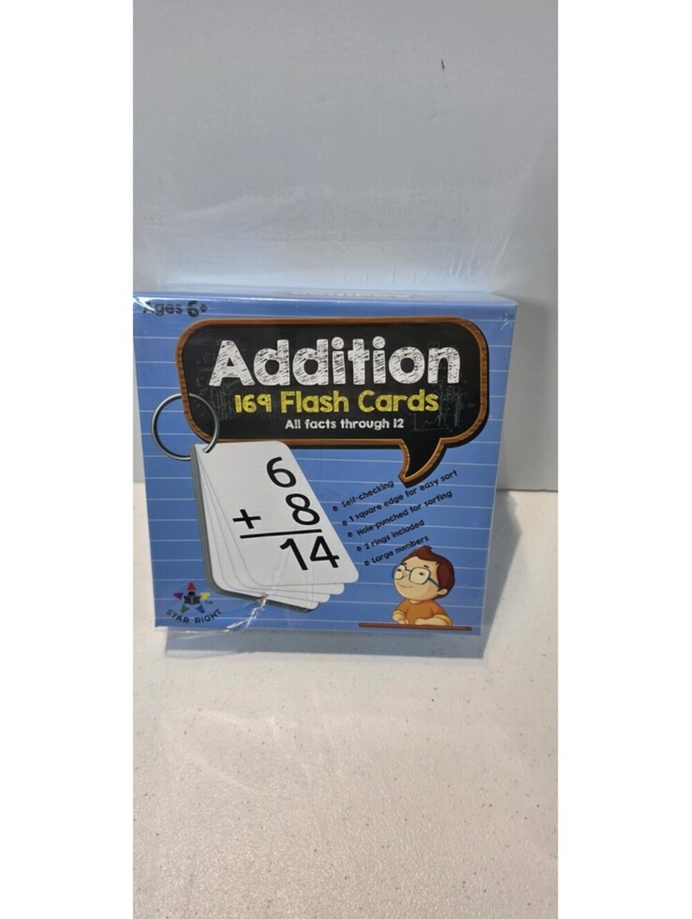 Star Right Addition 169 Flash Cards Math Facts Through 12 New Sealed Damaged Box